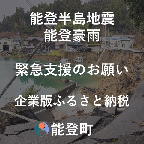 能登半島地震・能登豪雨 緊急支援のお願い 企業版ふるさと納税 能登町